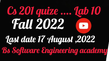 Quiz Of Cs201P lab 10 || lab 10 quiz of Cs 201 || cs 201P quiz