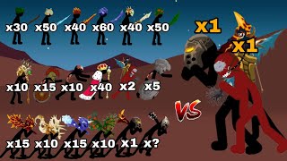 All Stick Skins Can Beat Kai Rider And Giant Leader? - Stick War Legacy  screenshot 5