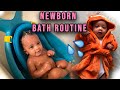 NEWBORN BATH ROUTINE ! (HE LOVED IT !)