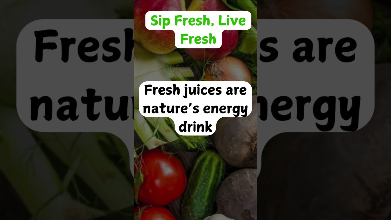 Sip Fresh, Live Fresh 