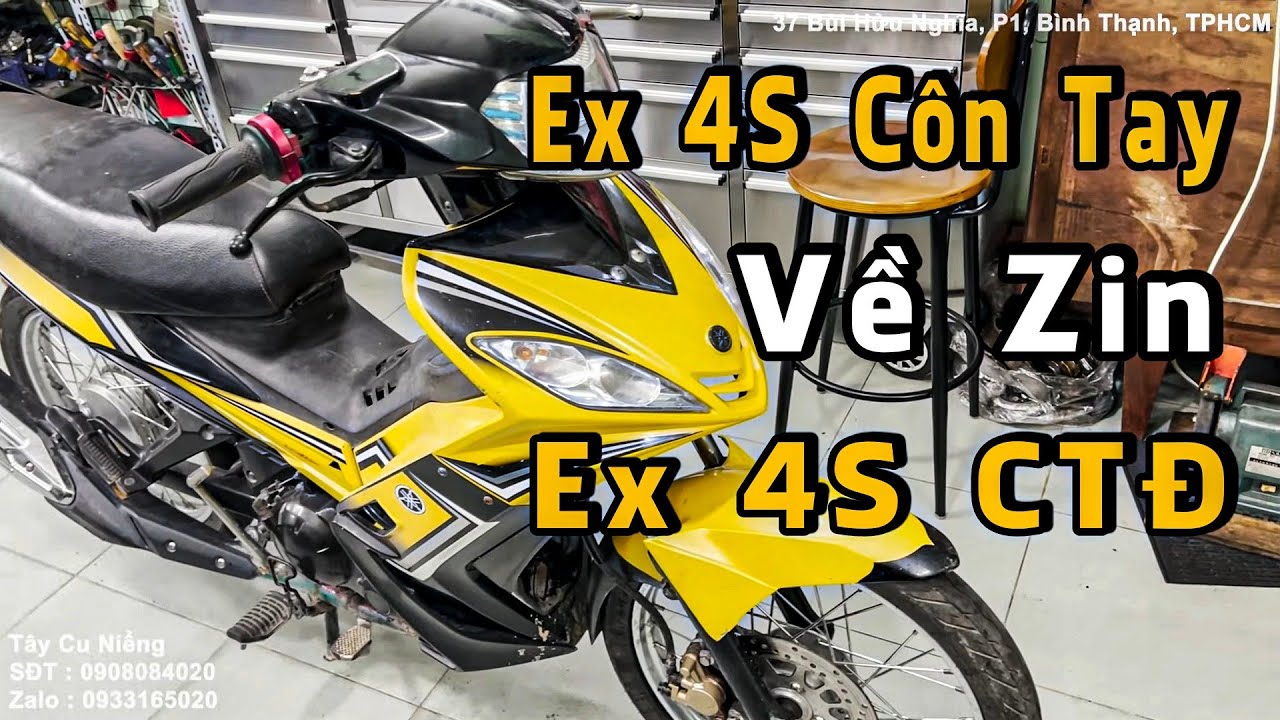 Exciter 4 Số Côn Tay 57mm Về Zin Lại Exciter 4s Côn Tự... - youtube
