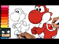 How to draw red yoshi  super mario