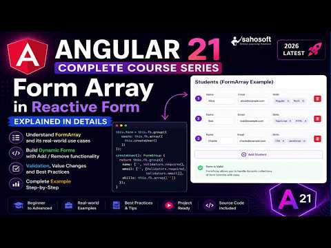 Form Array in reactive form in Angular 21 | Forms in Angular | Angular ...