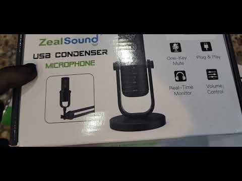 ZealSound A68 USB Condenser Gaming Microphone with RGB Lighting - Plug and  Play Compatible With PC, PS4&5, Mac, Phone - Type-C Adapter Included - Mute  Button, Tripod Stand, Pop Filter & Shock