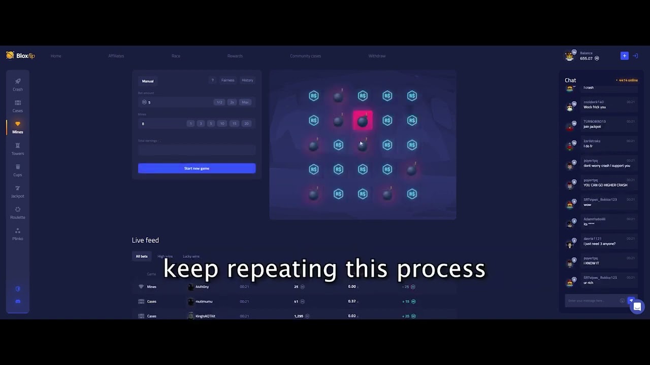 BEST MINES STRATEGY ON BLOXFLIP! 8X MINES