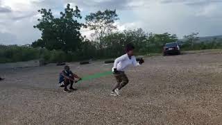 Human Sled Pull outdoor Jamaican style