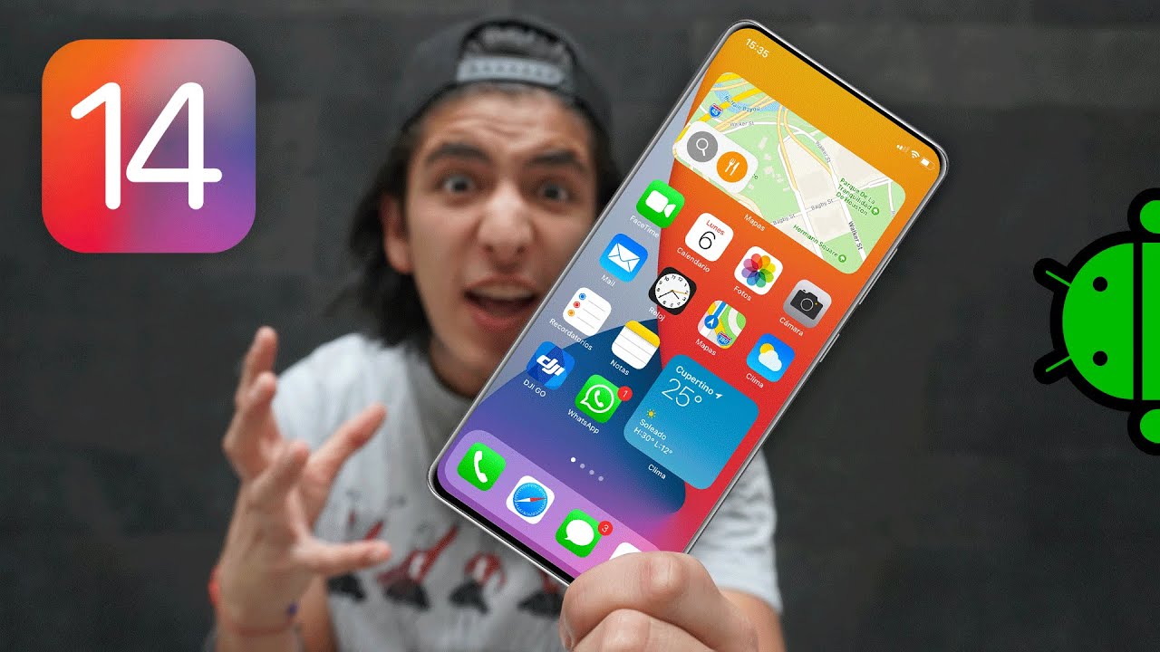 Instalé iOS 14 en ANDROID - NO lo esperaba - YouTube