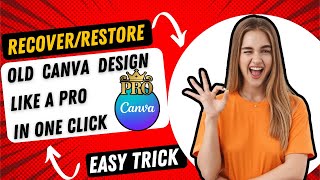how to restore old version design in canva | Canva Tutorial