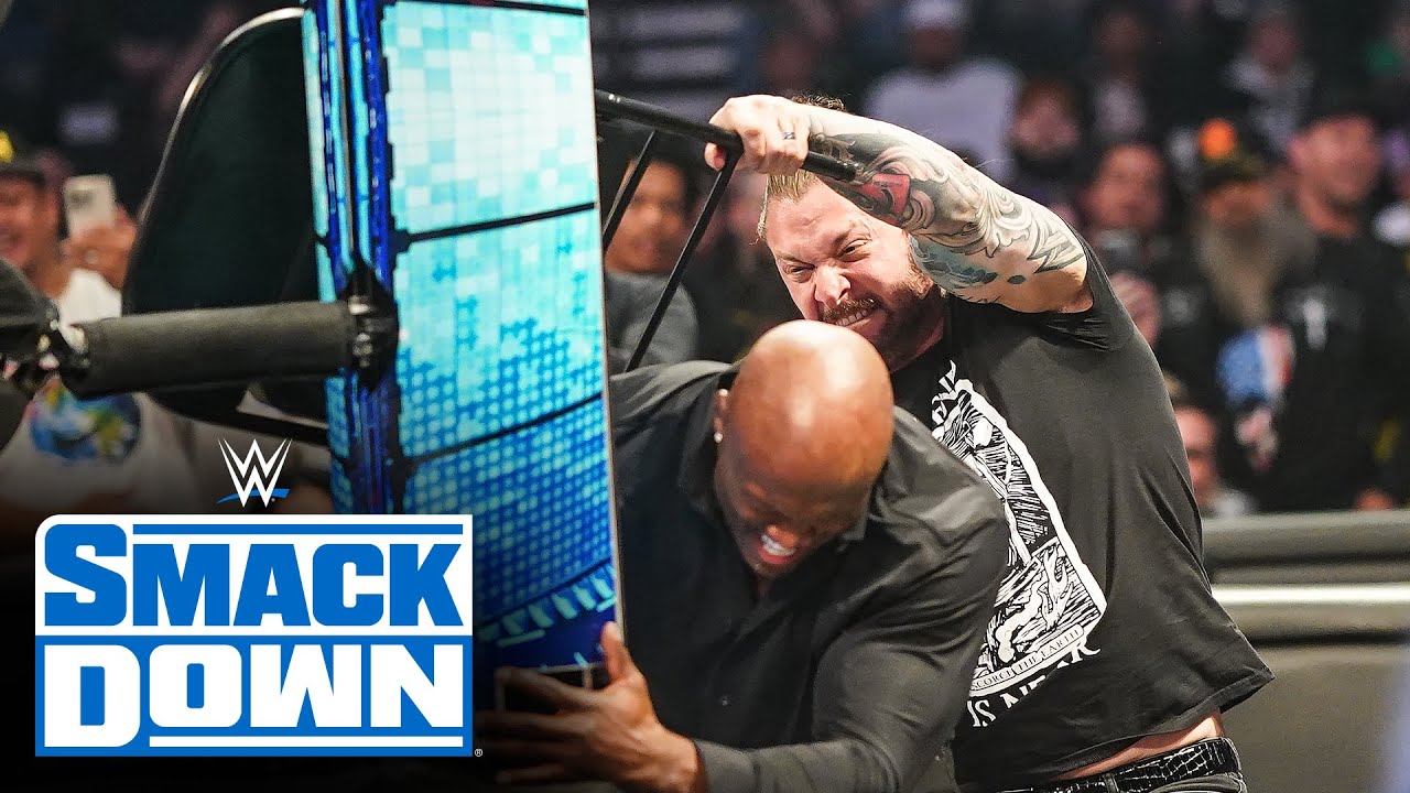 ⁣Karrion Kross injures Bobby Lashey with a steel chair attack: SmackDown highlights, Feb. 23, 2024