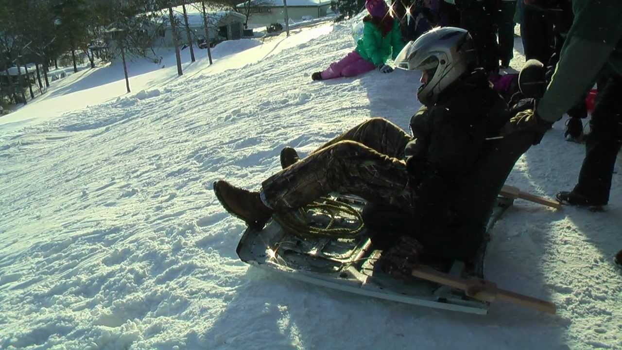 Car Hood Sled Downhill Run 1 YouTube
