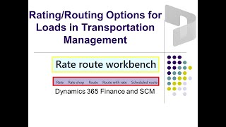 Rating and Routing Options in TMS - Dynamics 365 F&SCM - Oleksiy K