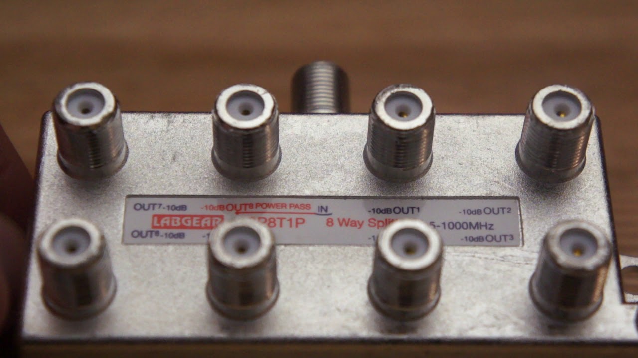 8 Way Splitter and how power pass with masthead amp works YouTube