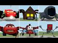HOUSEHEAD BUS EATER VS CHO CHOO MCQUEEN VS  BLOOP VS MR HUMBLE VS CURSED MCQUEEN IN GMOD!!