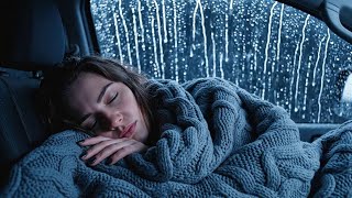 Gentle Rain on Windshield During Night Rest for Peaceful Sleep Sounds