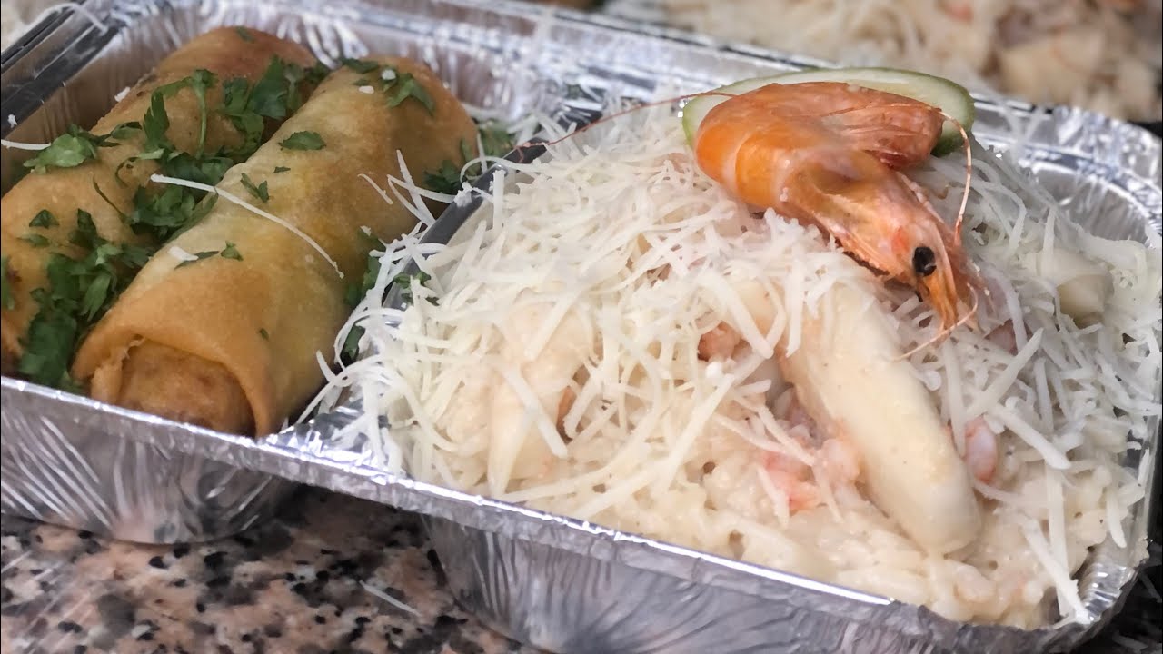 لانش بوكس خطيييير ريزوطو معلك بفواكه البحر على طريقتي