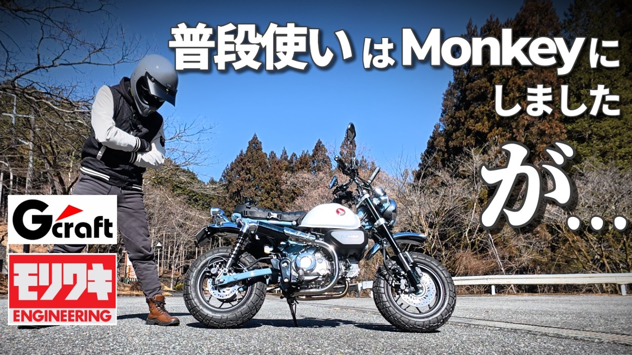 【モンキー125】正直に言います。普段使いとしての選択は間違えたかも… 知ってしまった魅力 | モリワキ マフラーZERO UP | G-Craft フェンダーレス＆シート | パールカデットグレー