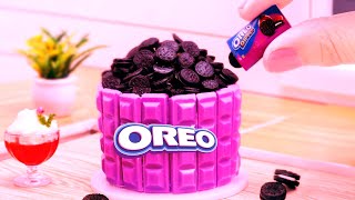 Kue Pelangi Menggunakan KITKAT - OREO Chocolate Easy Miniatur Rainbow KitKat Cake By Mini Cakes