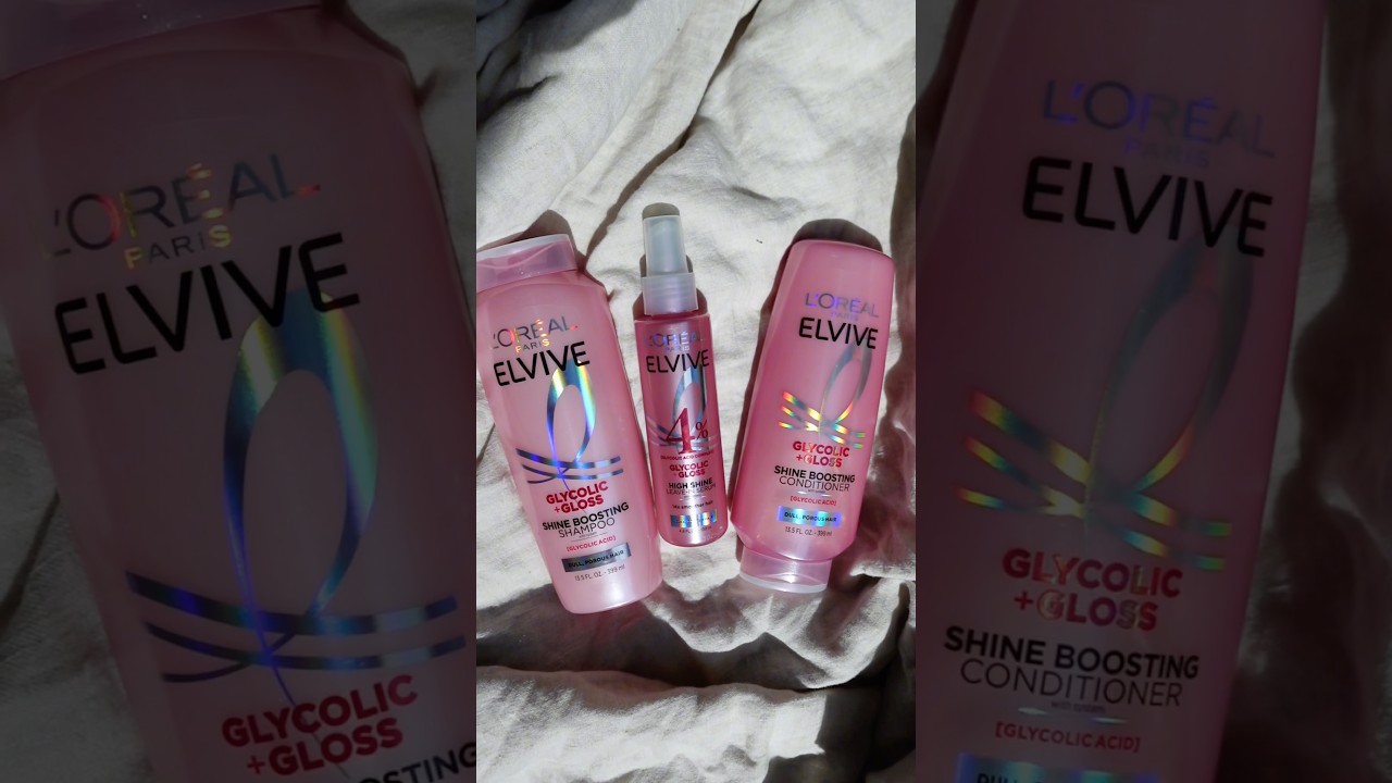 L’Oreal Elvive Glycolic Gloss shampoo & conditioner is 10/10 ✨