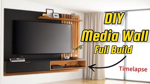 DIY Custom Media Wall   ( Timelapse ) ￼￼