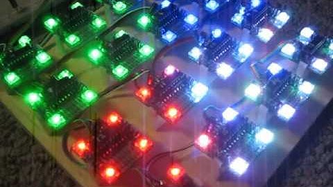 8x8 RGB LED Display - Closeup