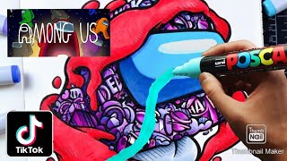 Tiktok Among Us Doodle Artsatisfying