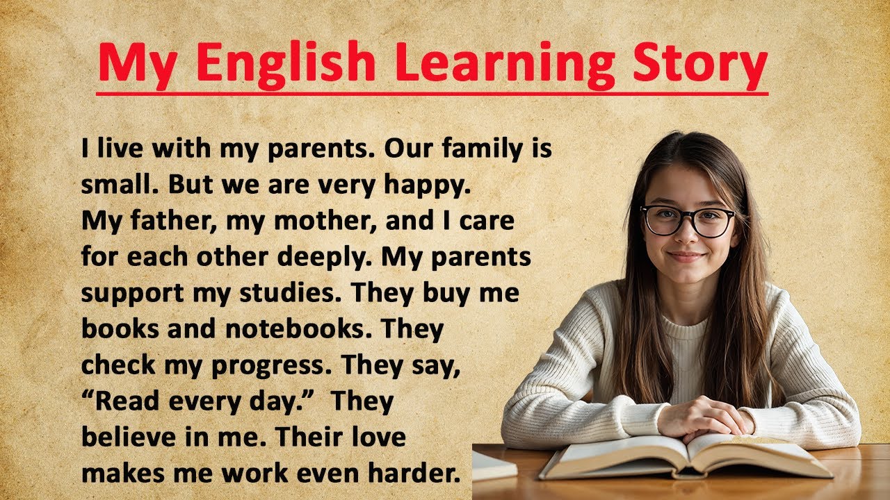 Моя простая история изучения английского языка дома | Легкая практика аудирования английского язы...