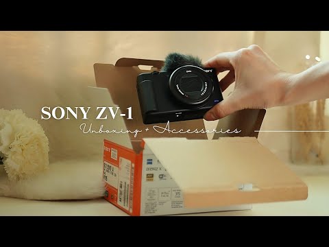 Sony ZV-1 Unboxing + Accessories [lofi music/vocal + background noise]