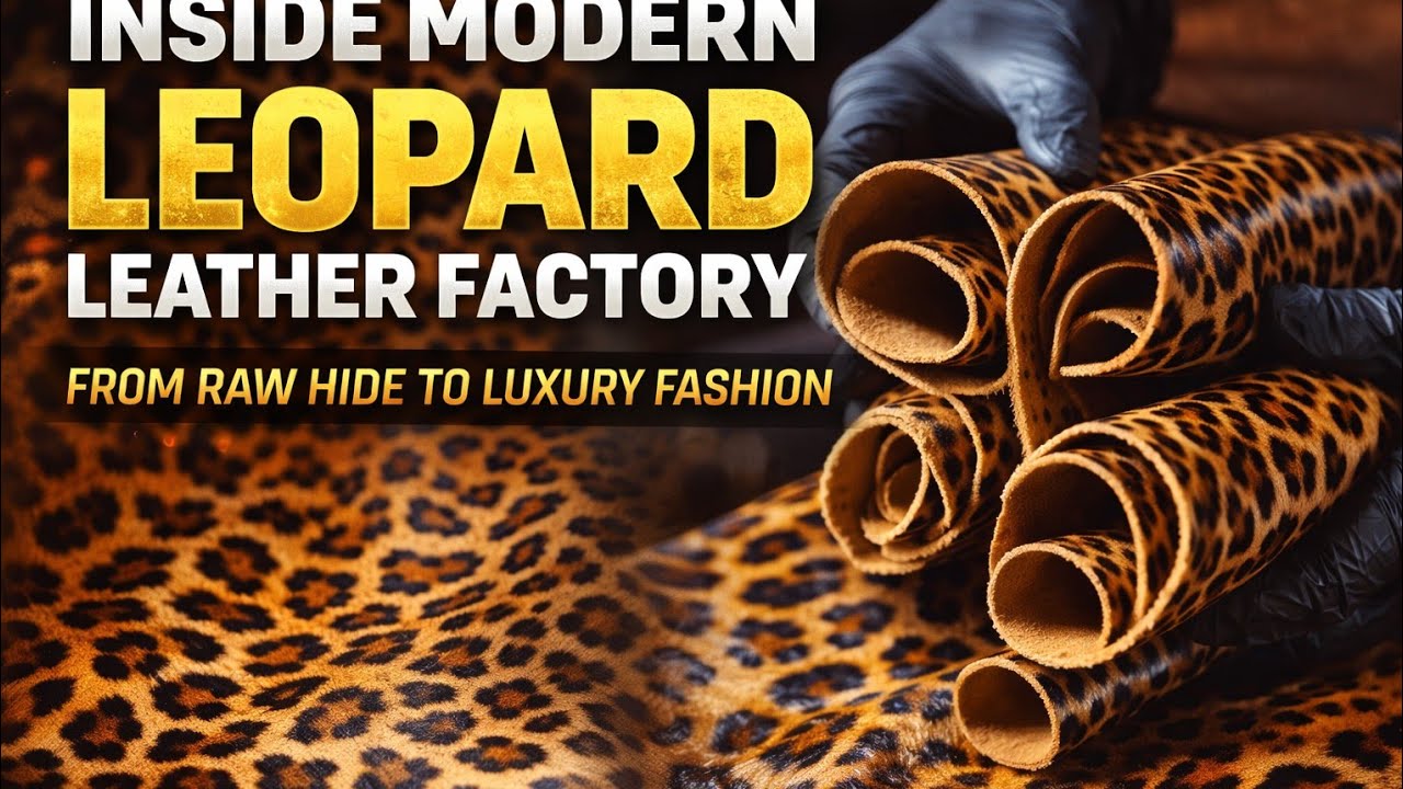 Inside Modern Leopard Leather Factory 🐆 | From Raw Skin to High-End Fashion