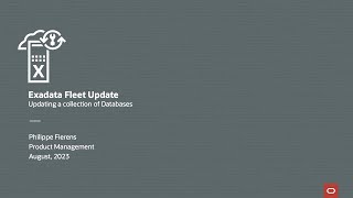 Famous Updating a collection of Databases using Exadata Fleet Update Wealth