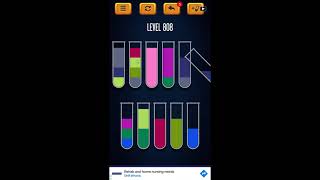 Water Sort Puzzle - Color Liquid Sorting Game Level 808 Solution