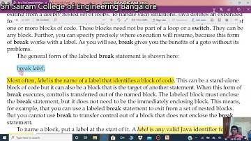 LectureVideo 18CS45 Module2 jumpStatement Reji Thomas