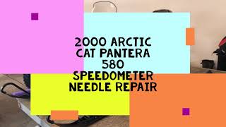 2000 Arctic Cat Pantera Touring Speedometer Needle Repair #arcticcat #snowmobile #repair #review