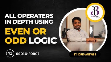 even or odd | (learn all operators in depth using Even or Odd logics) by idris mibweb
