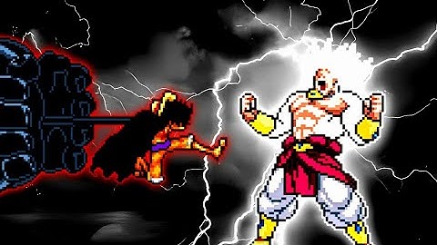 Wano Luffy V4 (all form) VS Limit Break Broly SSJ4 V2 OP in Jump Force Mugen