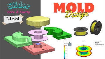 Make Core, Cavity and Slider Design in SolidWorks - Spool Mold