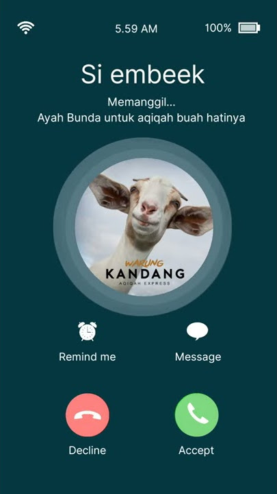 si embeek telepon ayah bunda