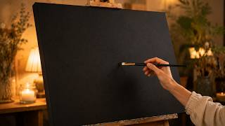 I Turned a Black Canvas Into a Stunning Sunset! 🌅🔥 | Acrylic Painting