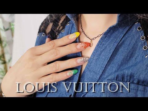 내손에 명품올리기 / 루이비통네일 / <strong>LOUIS</strong> <strong>VUITTON</strong> NAIL / 오른손 프렌치 쉽게그리기