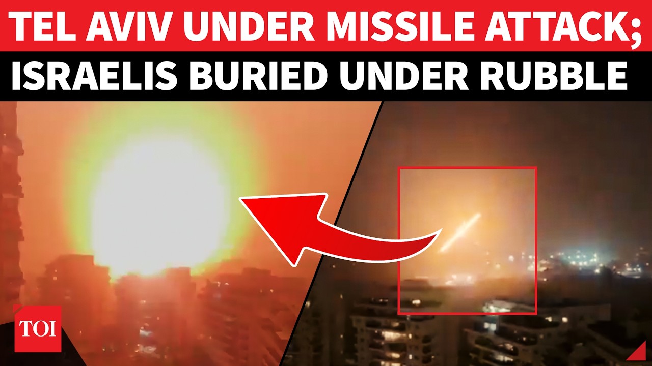Missile Rain Over Israel: Iran Pounds Tel Aviv With Cluster Strike; Mayhem In Haifa After Big Strike