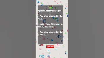 Quick Shopify SEO Tips to optimize your e-commerce or dropship store #shopify #ecom #tips #shorts #1