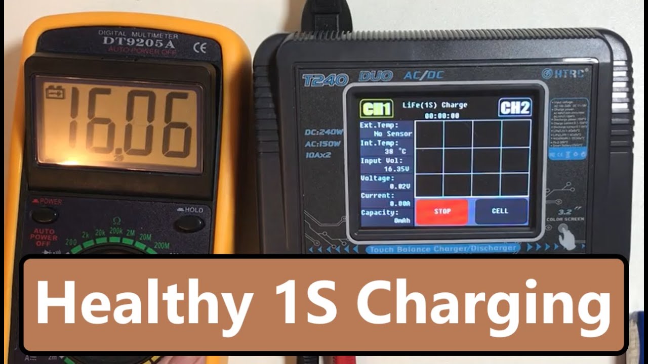 HTRC T240 DUO AC 1S charging at 16 Volts!!! YouTube