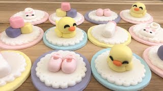 cupcakes baby shower fondant