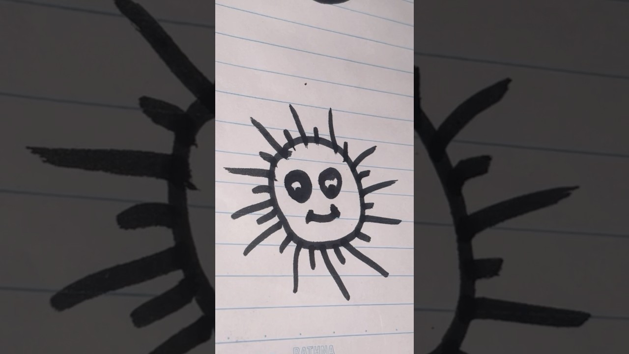 How to draw a sun ☀️ 