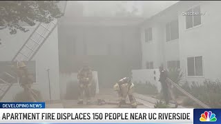 Many students displaced after fire rips through apartment near UC Riverside
