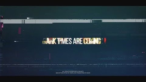 Glitch Logo Intro ★ After Effects Template ★ AE Templates