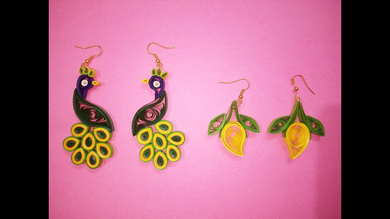 Tutorial - How to Make Paper Quilling Earrings - Teardrop with Dots -  Honey's Quilling