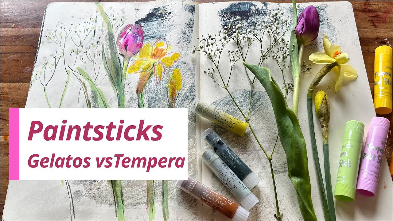 Faber Castell Gelatos vs Tempera Paint Sticks Unboxing & Swatching