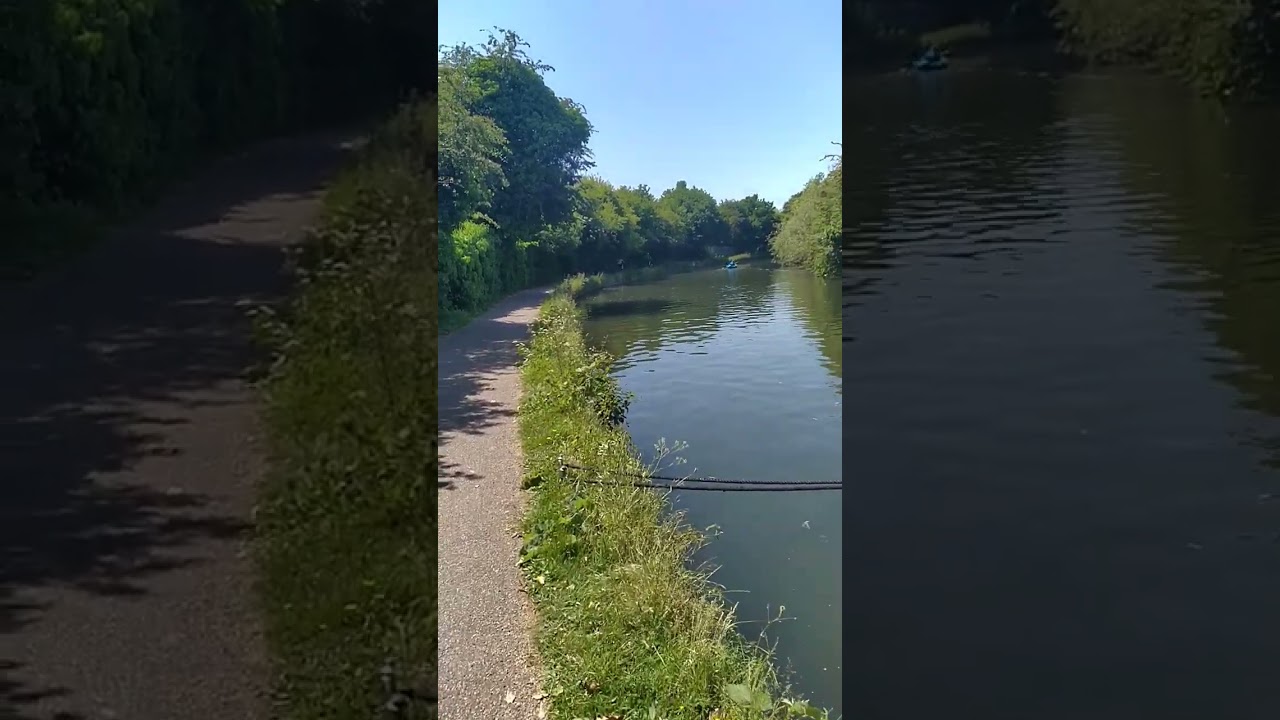 Canalscape on a very sunny day in London 