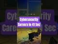 Cybersecurity Careers Explained In 41 seconds #CyberSecurity #CyberSecurityCareers #hack