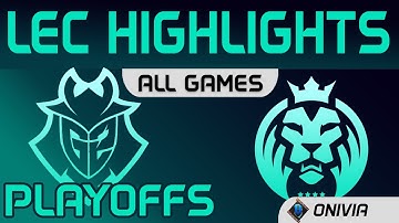 G2 vs MAD Highlights All Games Playoffs Round1 LEC Spring 2020 G2 Esports vs MAD Lions LEC Highlight